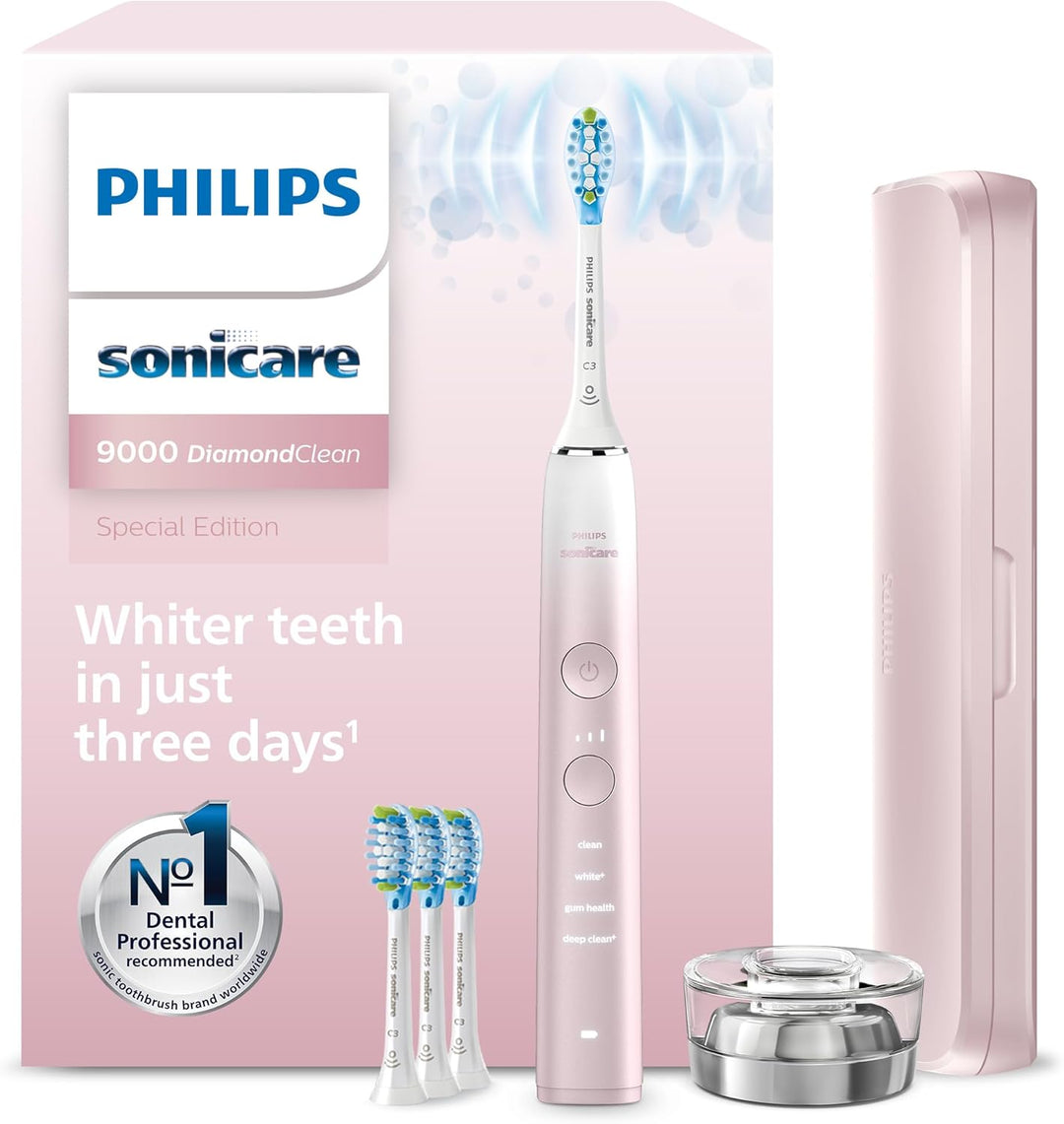Philips Sonicare DiamondClean Elektrische Zahnbürste, 9000er Serie, Sonderedition – Schallzahnbürste
