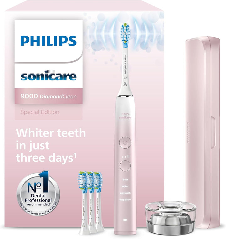 Philips Sonicare DiamondClean Elektrische Zahnbürste, 9000er Serie, Sonderedition – Schallzahnbürste