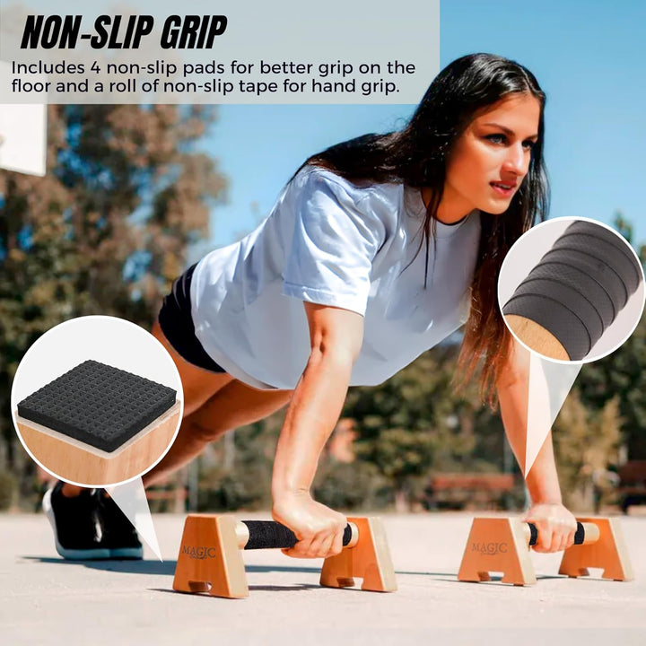 Push-Up-Trainingsset. Multifunktionales Liegestützbrett mit Elastischem Widerstandsband und Stangen.