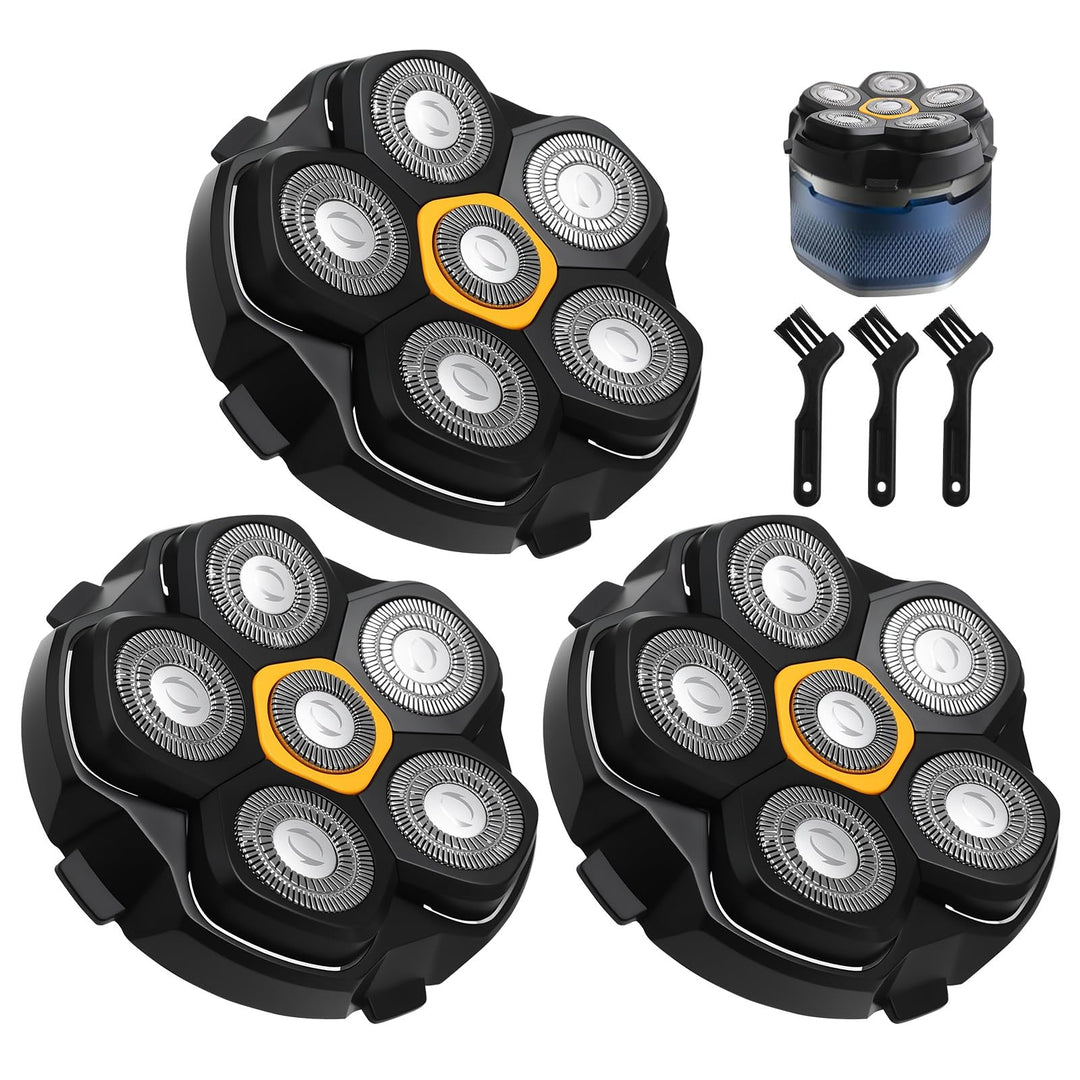 3 Stück Ersatzrasierkopf für DOAO Kensen JoyKoi Kibiy AEXIRI Shaver, Magnetische 6D Kopfrasierer für