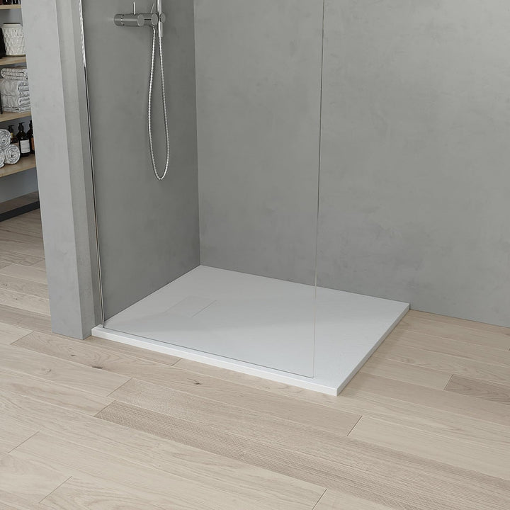 AQUABATOS SMC Duschwanne 100x80 cm Weiss Eckig Quadratisch Duschtasse Duschbecken Brausewanne Brause