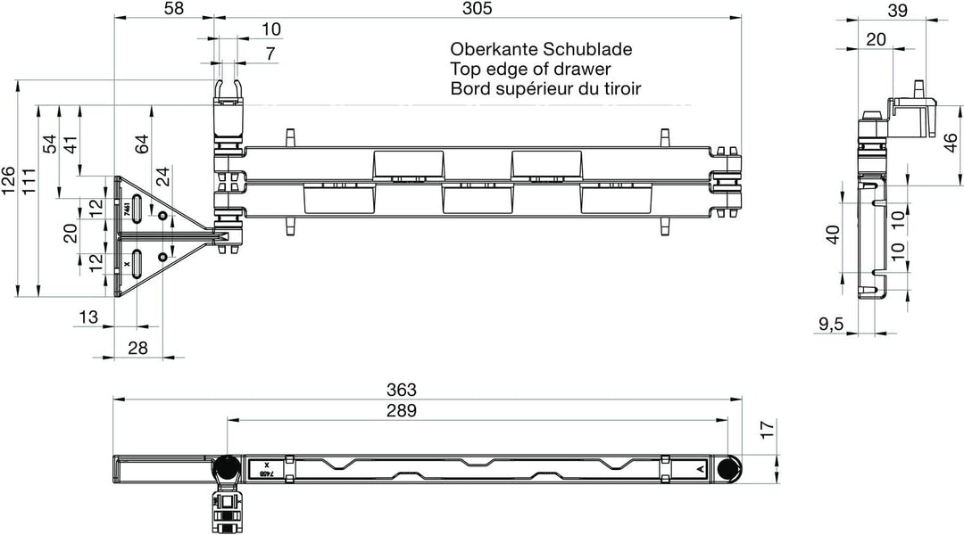 EVOline 159909127800 Wing Kabelführung schwarz