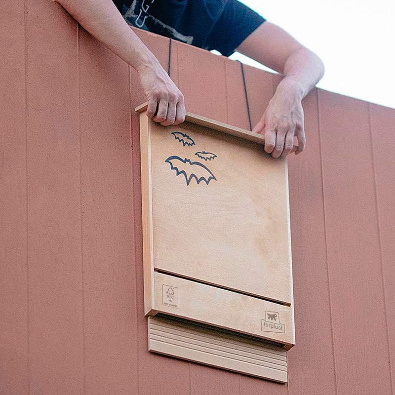 Ferplast Fledermaushäuschen BAT HOUSE, Unterschlupf für Fledermäuse aus umweltfreundlichem FSC Holz,