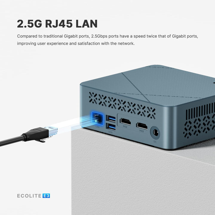 BOSGAME Intel Alder Lake-N150 Processor (up to 3.40GHz) Windows 11 Pro Mini Computer, 16GB RAM 500GB