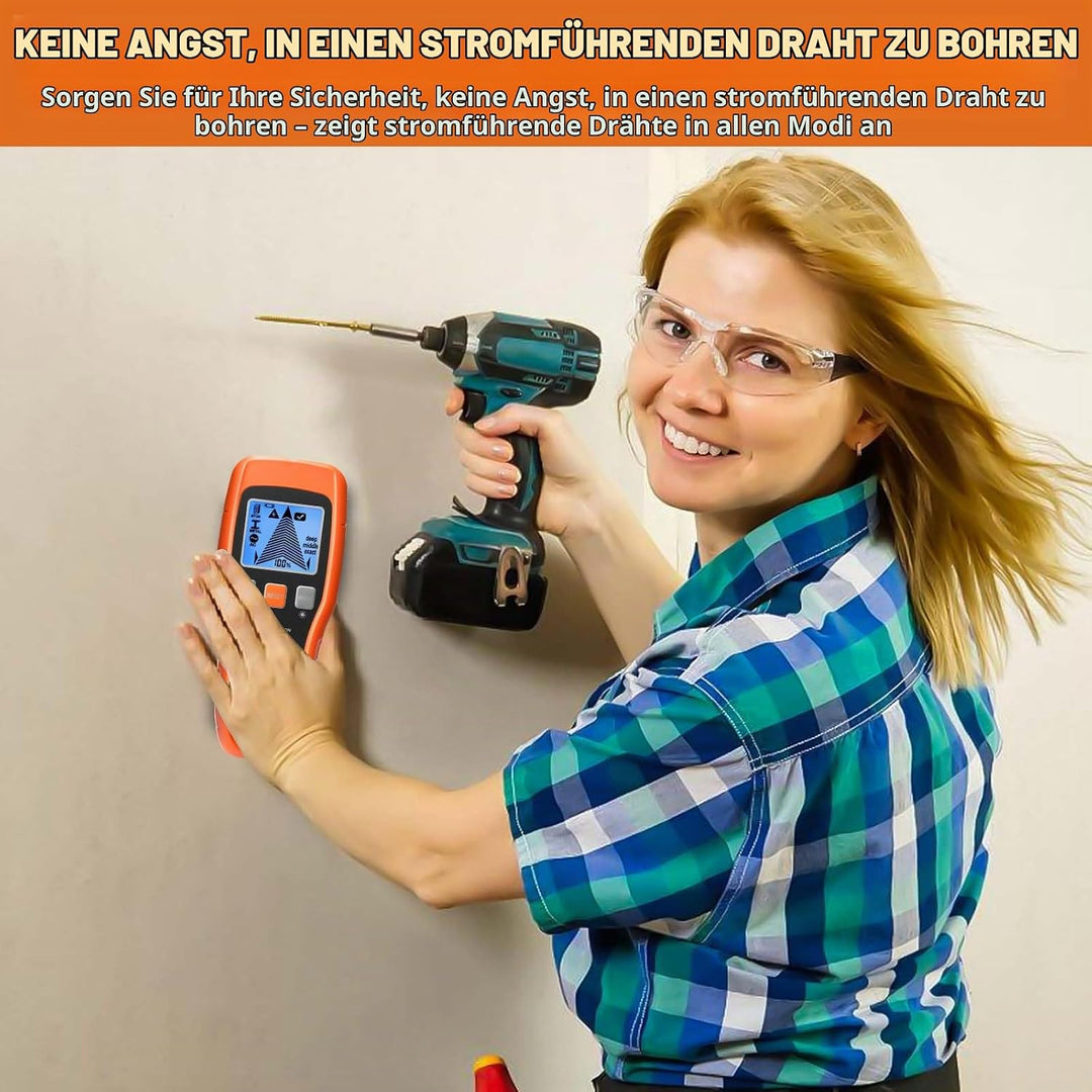 Leitungssucher Ortungsgerät: Handgerät Wand Scanner Detektor 7-in-1 Elektrisches Metallsuchgerät Kab
