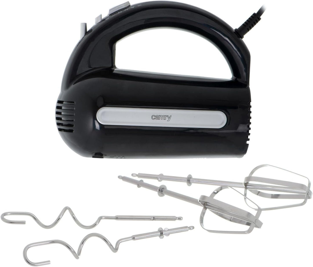CAMRY CR 4218 Elektrischer Handrührer, 300 W, Handmixer mit 5 Arbeitsgeschwindigkeiten, Mixer mit 2