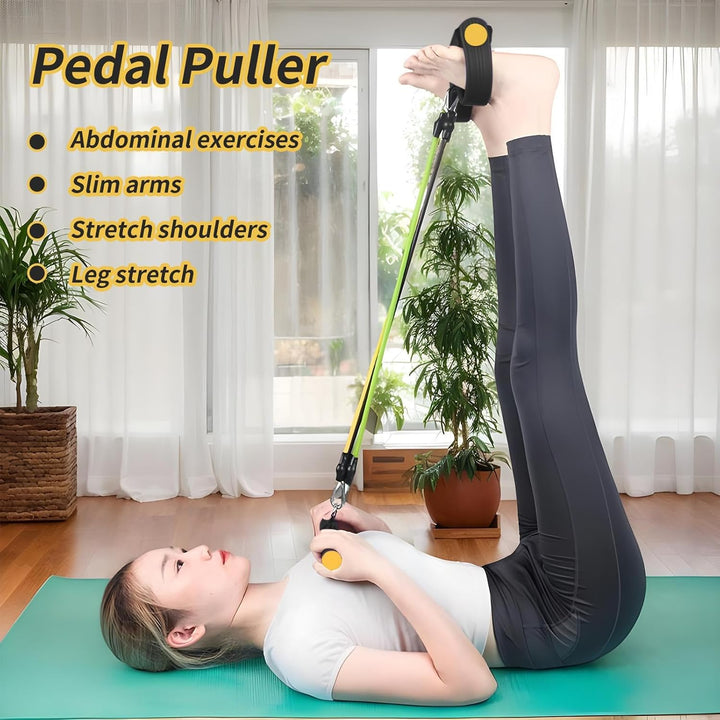 Pedal Widerstandsband - Spannseil Fitnessgerät | rutschfeste Verstellbare Elastische Ausrüstung Zum