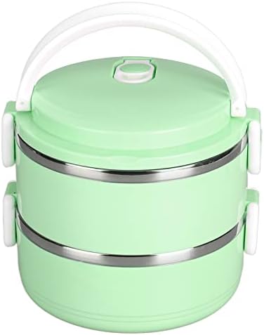 Haofy Thermische Edelstahl -Lunchbox Stapelbare Isolierte Runde Lebensmittelbehälter für Home Office