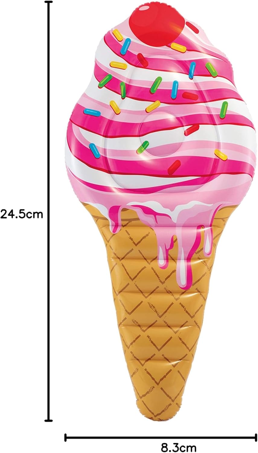 Intex 58762EU Luftmatratze, ''Ice Cream MAT'', 224 x 107 cm Single, Single