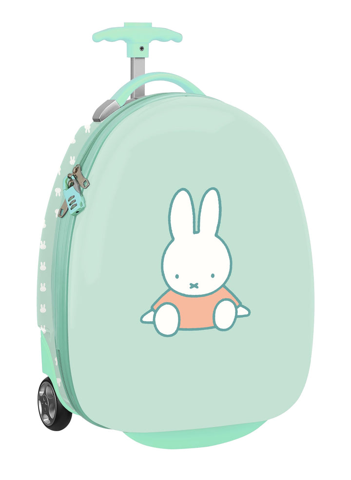 safta Miffy Friends Kabinentrolley, 40,6 cm, Koffer mit Rädern, Sicherheitsschloss, Leichter Koffer,