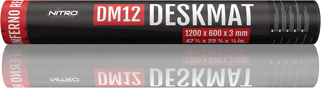 NITRO CONCEPTS DM12 - Gaming Mauspad XXL 1200x600 Millimeter Fransen Freie Ränder Microfaser Grosses