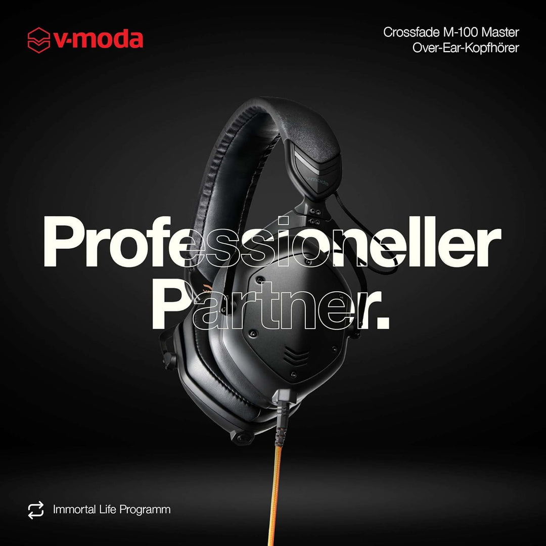 V-MODA Crossfade M-100 Master Over-Ear Noise-Isolating Headphone Schwarz Single, Single