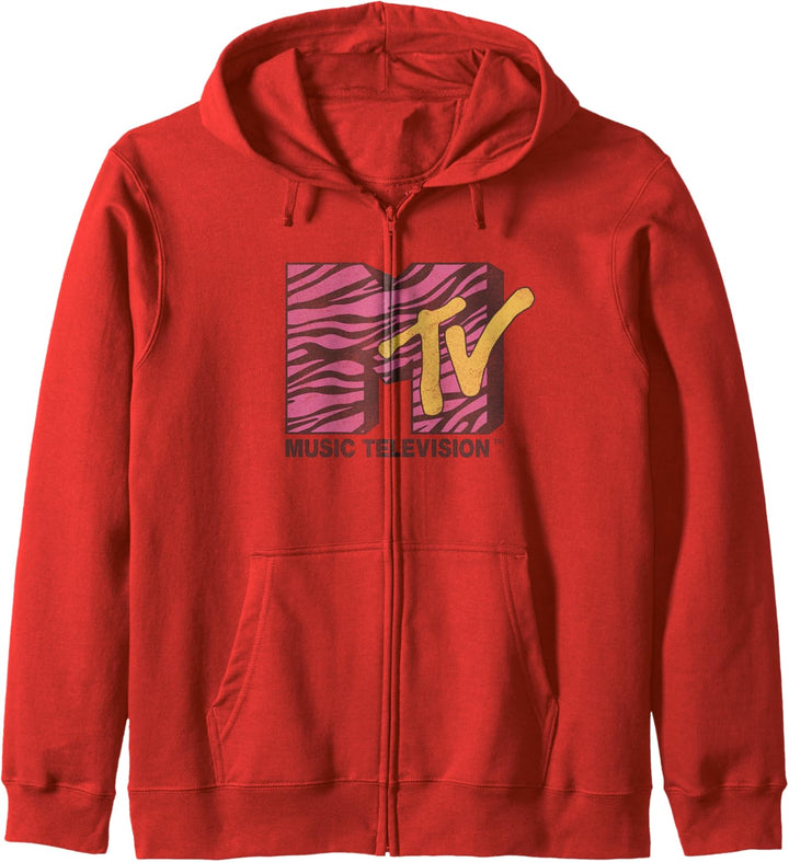 MTV Dekorierten Rosa Zebra Kapuzenjacke