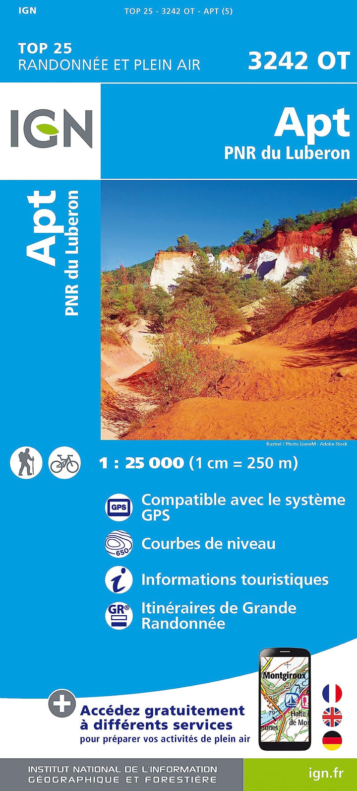 Apt PNR d.Luberon 1:25 000 (TOP 25), Karte