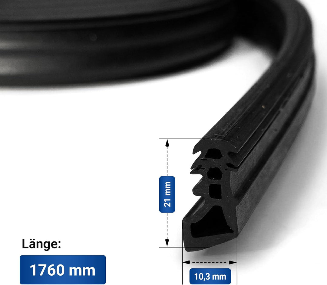 VIOKS Türdichtung Dreiseitig Ersatz für AEG Electrоlux 1171580002 Dichtung Spülmaschine Gummidichtun