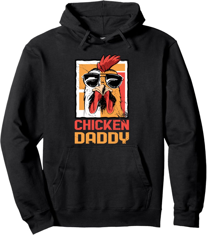 Herren Huhn Daddy Vintage Geflügel Farmer Vatertag Papa Pullover Hoodie