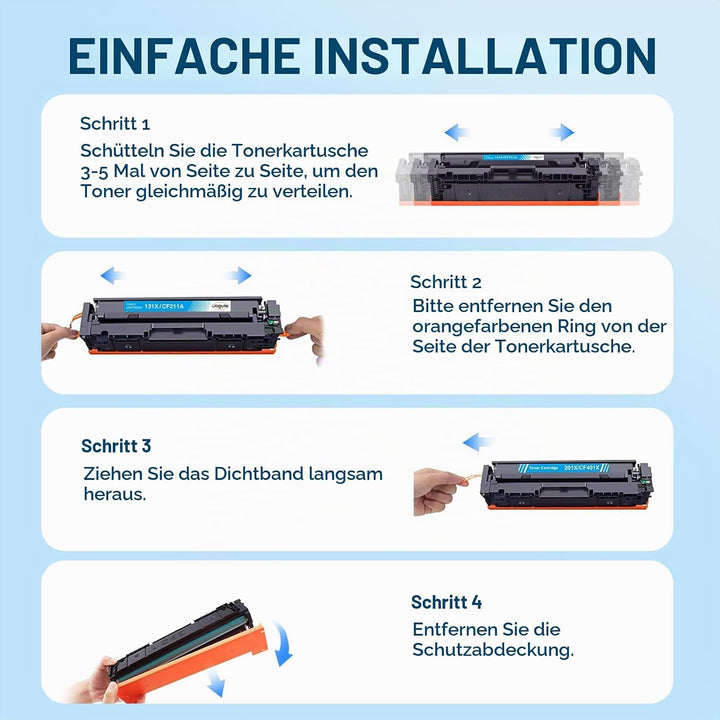 Jagute 131X 131A Toner Kompatible für HP Toner 131A 131X CF210X CF210A für HP Laserjet Pro 200 Color