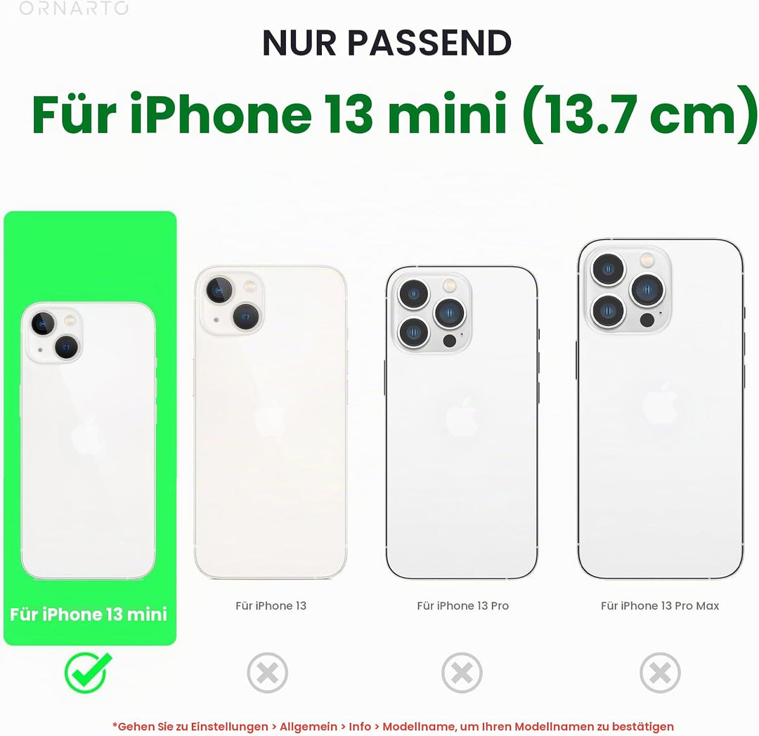 ORNARTO kompatibel mit iPhone 13 Mini 5,4 Silikon Case, Hülle Ultra Dünne Voller Schutz Flüssig Sili