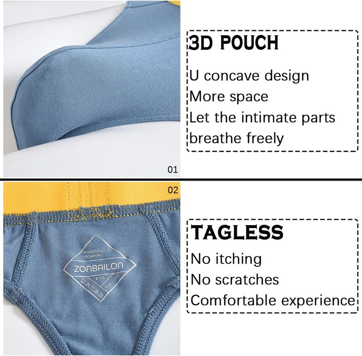 BIATWOWR Men's Thongs Underwears G Strings Mens Sexy Bulge Ball Pouch Slip Underwear Wide Band Male