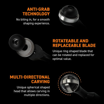 ARBORTECH Ball Gouge | Ø 30 mm Kugel-Hohlmeissel Fräser für Winkelschleifer zur Holzbearbeitung | BA