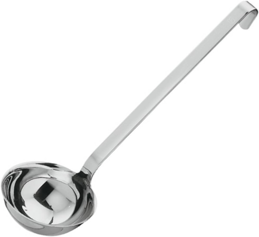 RÖSLE Haken Schöpflöffel, Hochwertige Schöpfkelle mit Hakengriff, Edelstahl 18/10, 8 cm, Spülmaschin