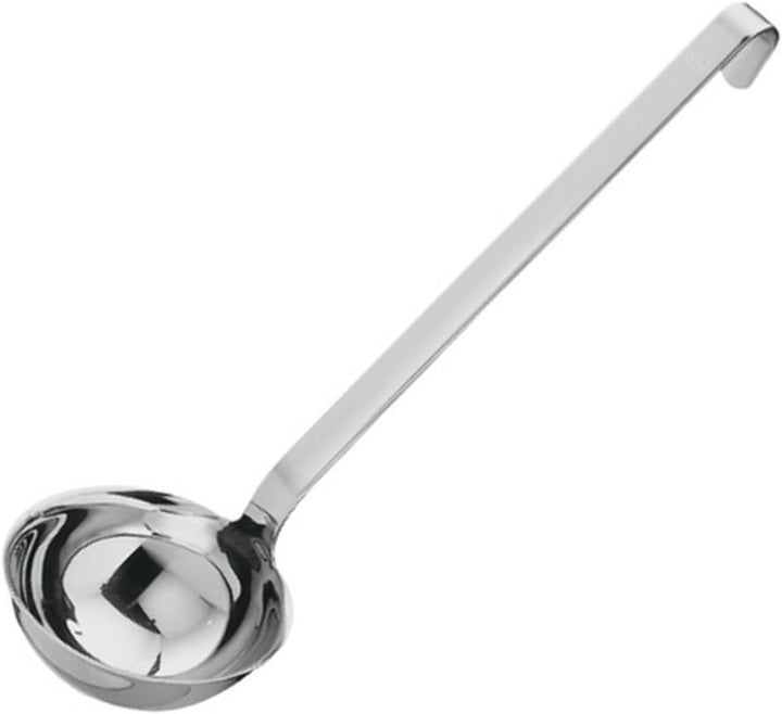 RÖSLE Haken Schöpflöffel, Hochwertige Schöpfkelle mit Hakengriff, Edelstahl 18/10, 8 cm, Spülmaschin