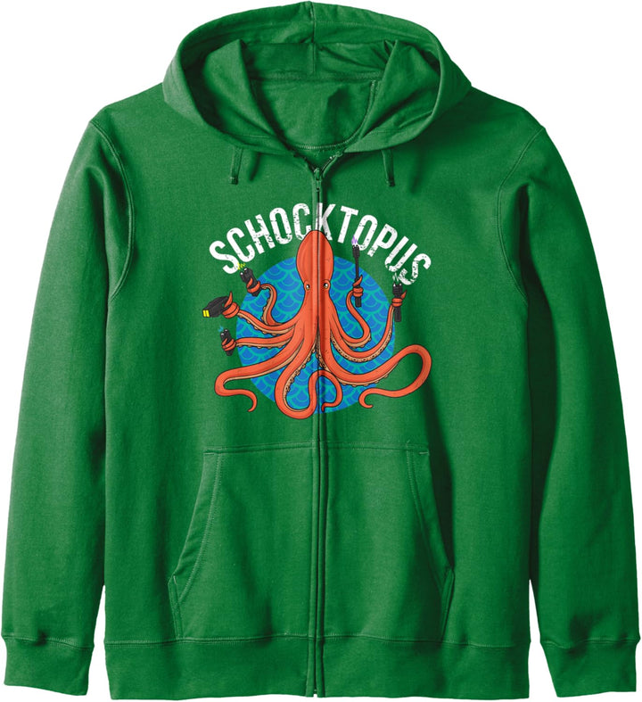 Lustiges Schocktopus Oktopus Wortspiel Kapuzenjacke