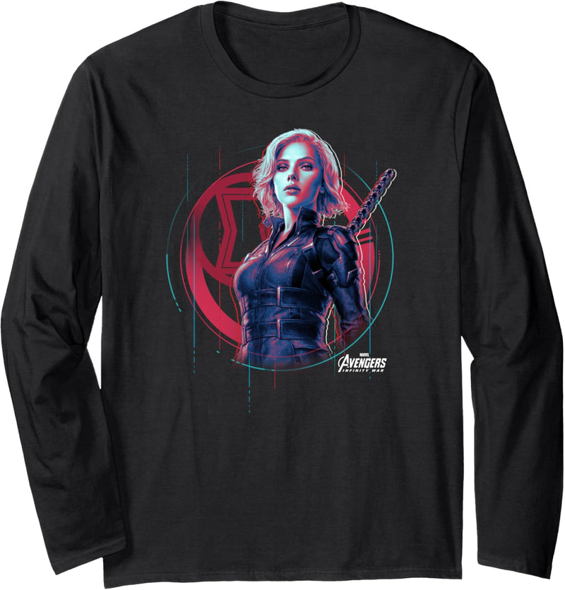 Marvel Infinity War Black Widow Icon Tech Langarmshirt