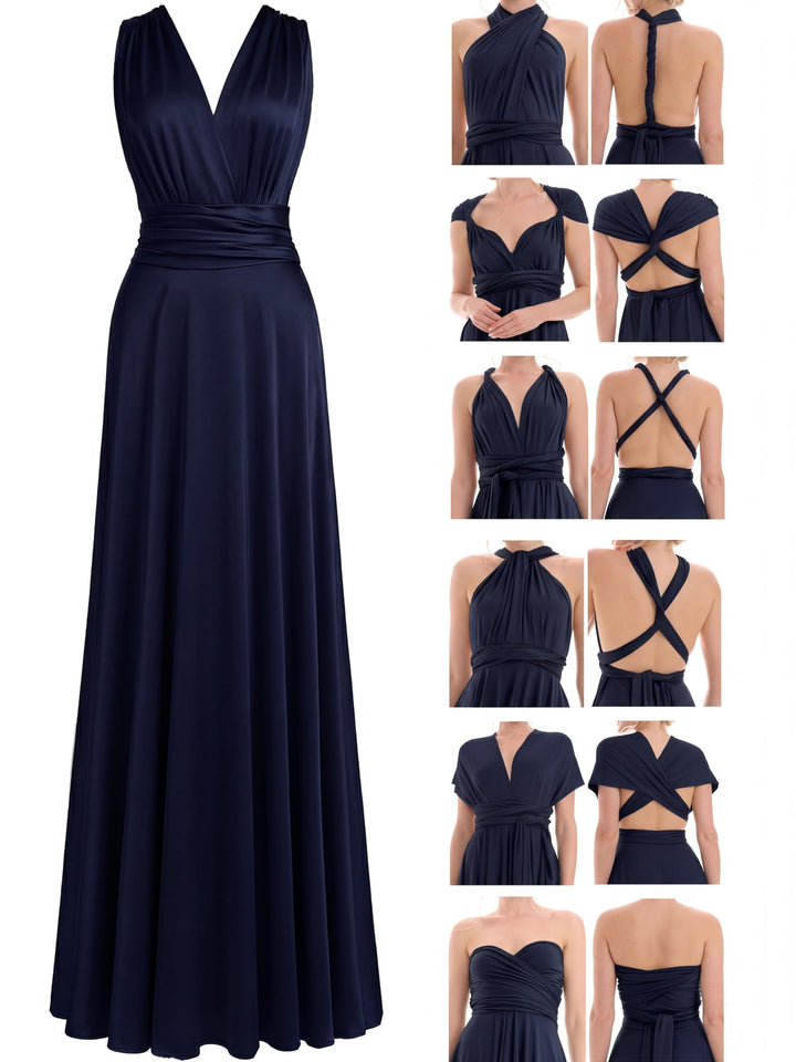 Juvell Brautjungfernkleider lang - Maxi-Kleid - Infinity-Abendkleid - Multiway-Wickelkleid - Abendkl