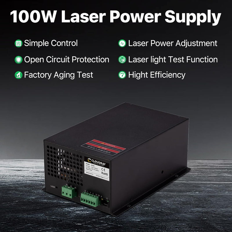 Cloudray CO2 Laser Power Supply CO2 Laser Netzteil CO2 laser 100w für CO2 Laserröhre CO2-Laserröhre