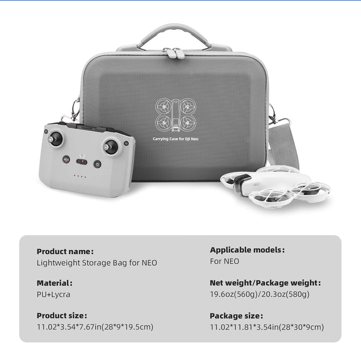 BRDRC Neo Tasche, Wasserdichtes Koffer Tragbare für DJI Neo Fly More Combo Tragetasche Reisetasche f