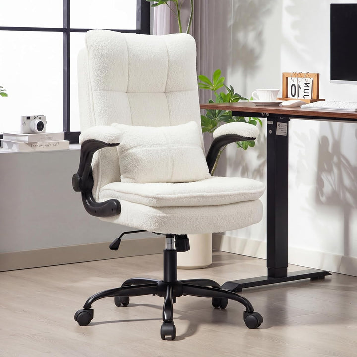 Bürostuhl Ergonomisch [TESTSIEGER] Schreibtischstuhl | Hochklappbare Armlehne & Hohe Rückenlehne | H
