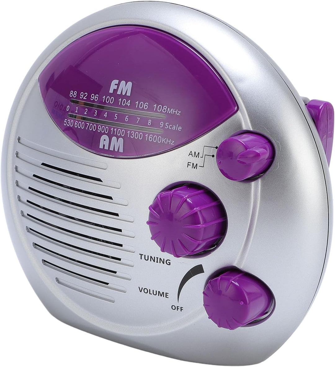 Duschradio, Wasserdicht Tragbares AM FM Radio, Batteriebetriebenes Badezimmerradio für Zuhause, Whir