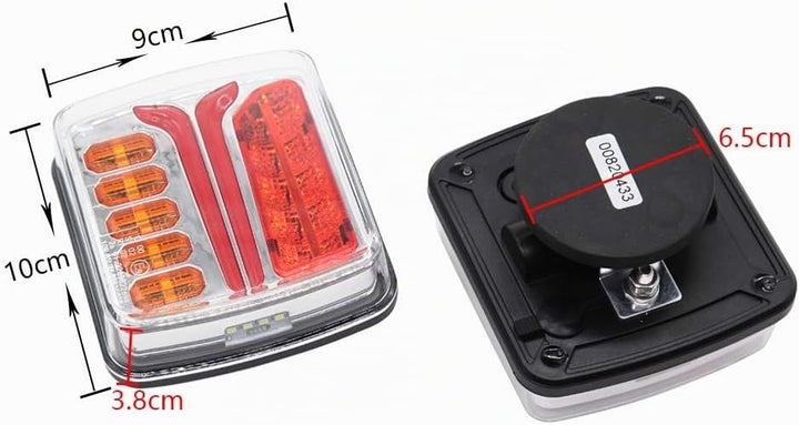 ETUKER LED Magnetisch Kabellos Anhänger Rücklichter, 12V Wasserdicht Kabellos Anhänger Rücklicht Bre