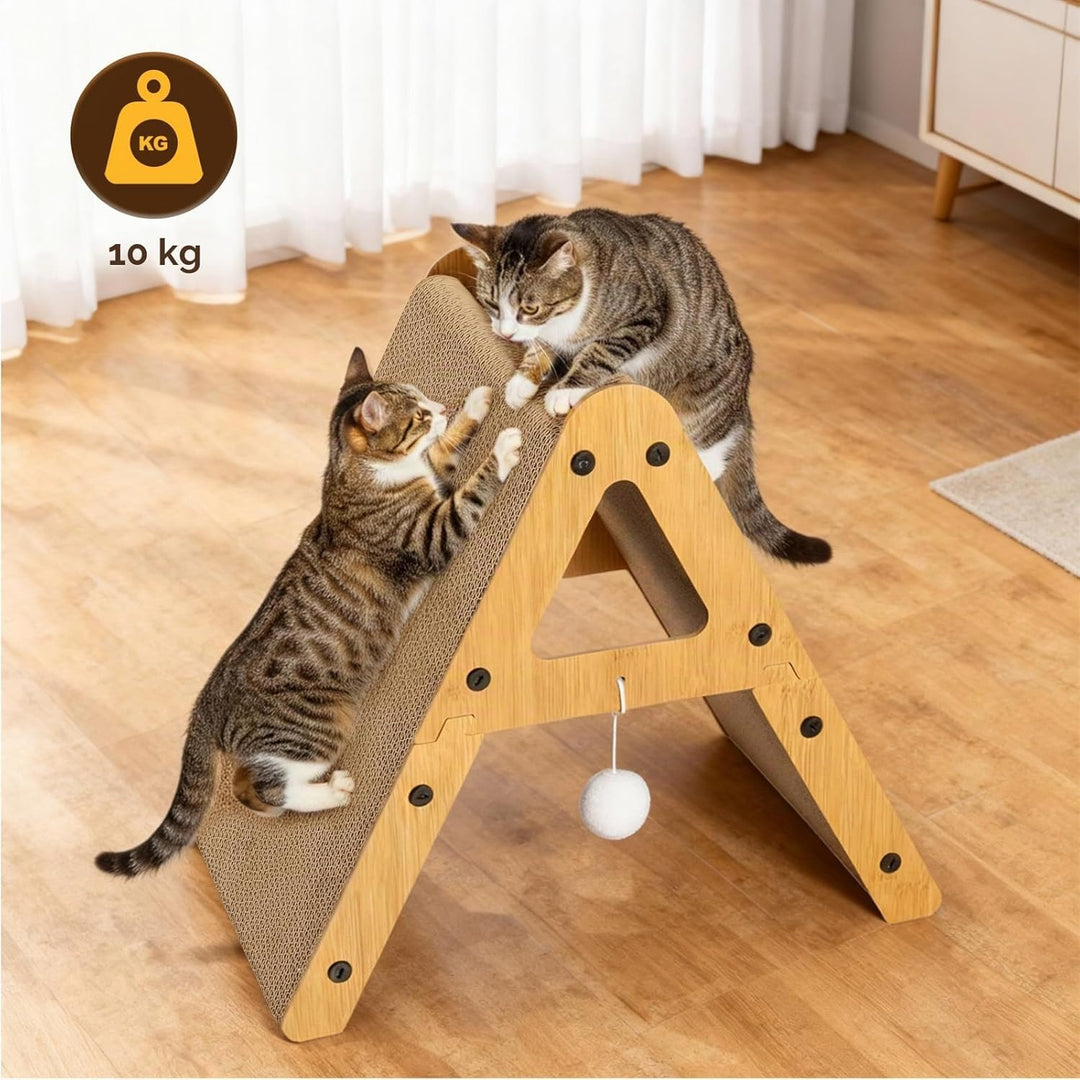 Gimars Kratzbrett für Katzen, A-Form Kratzpappe für Katzen, stabiles Kratzmöbel für kleine und mitte