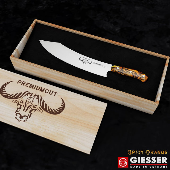 Giesser seit 1776 - Made in Germany - Kochmesser 30 cm Spicy Orange, PremiumCut Barbecue No 1, Küche