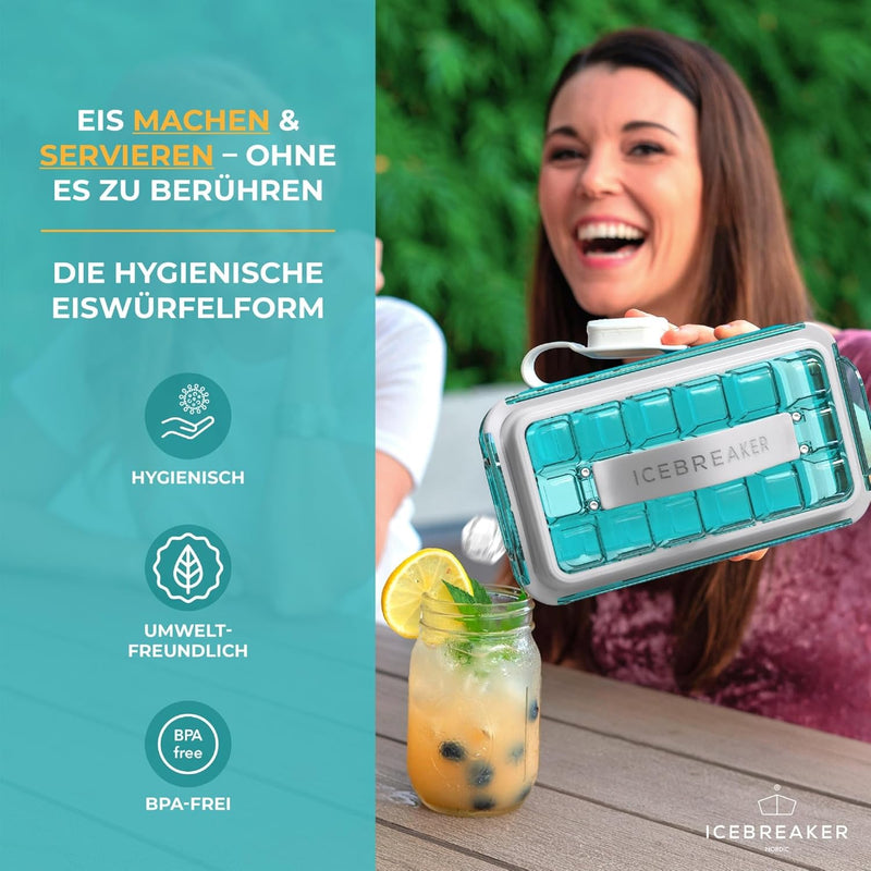 ICEBREAKER POP 2.0 Eiswürfelform - Eis herstellen und servieren, ohne das Eis zu berühren - Der Hygi