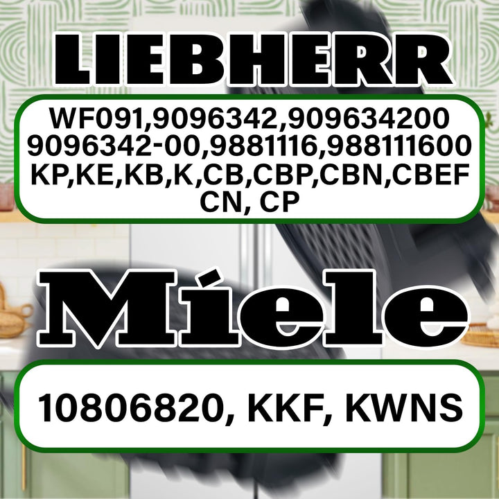 2 Stück Aktivkohlefilter Kühlschrank Ø 45 mm mit dem Originalcode 5806820 für Miele 9096342 9881116