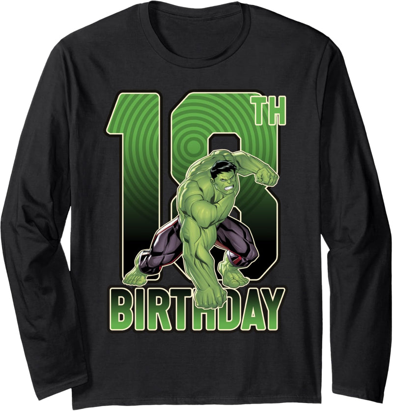 Marvel Hulk Smash 18th Birthday Langarmshirt