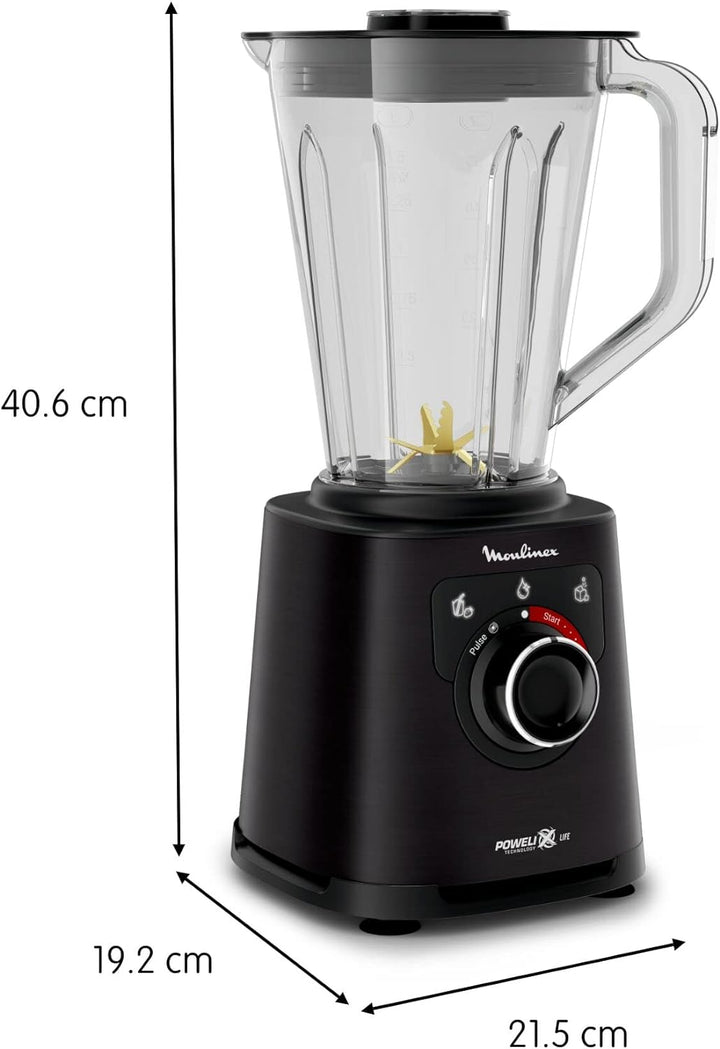 Moulinex Perfect Mix+ LM88A8 Tischplatten-Mixer, 1200 W, schnelle Ergebnisse, 1,5 Liter Fassungsverm