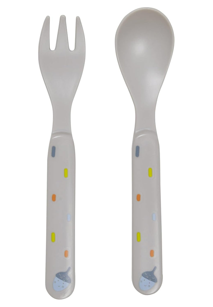 Sterntaler Geschirrset Fuchs Filou - 5-teilig - modische, eckige Form mit Druckmotiv - Teller, Schal
