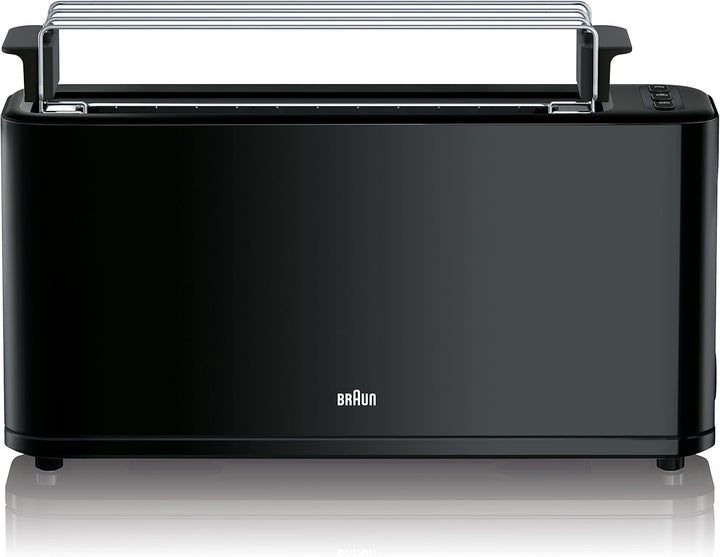 Braun HT 3110 BK Toaster | Langschlitz | Extrabreite Toastkammer | Herausnehmbare Krümelschublade |