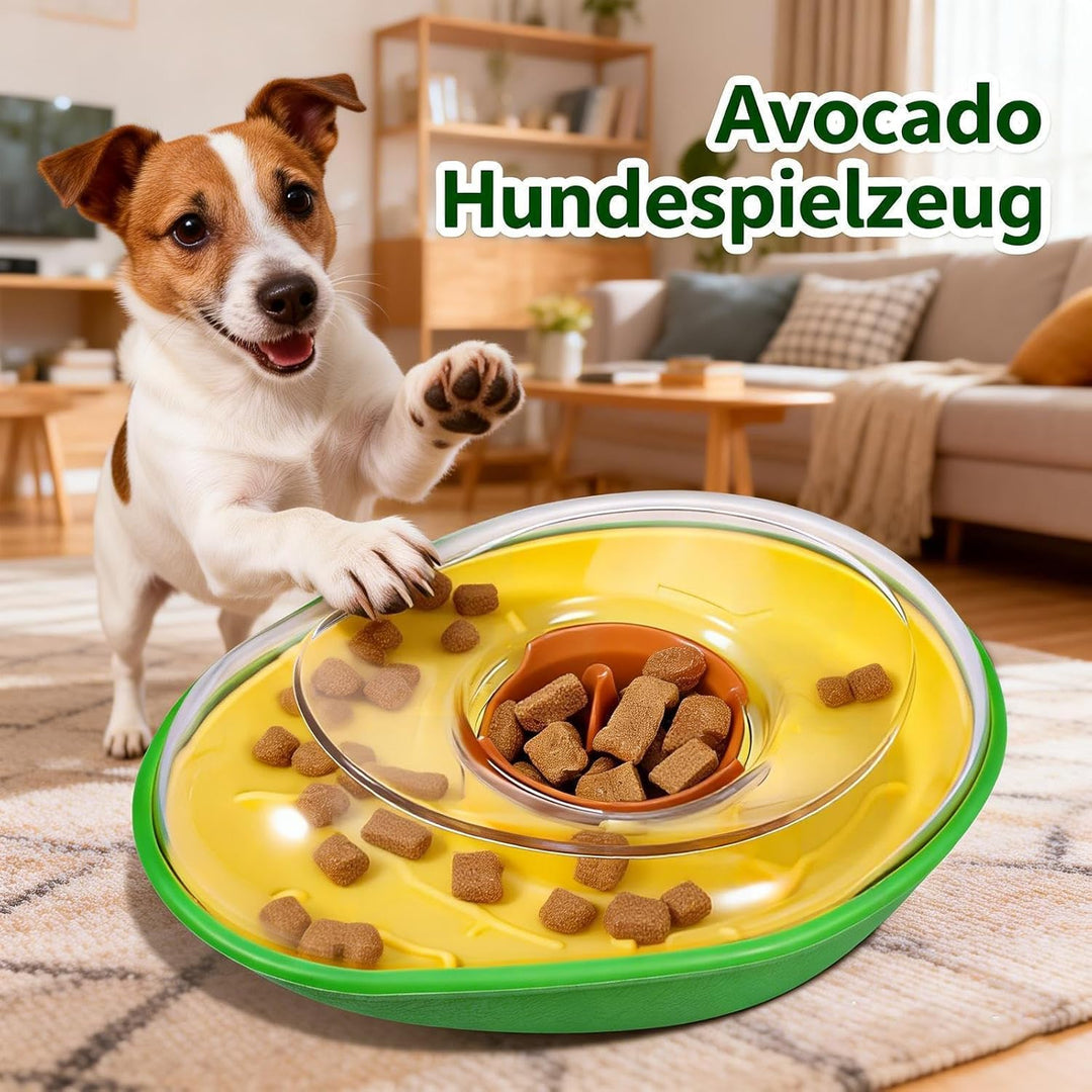 Avocado Interaktives Hundespielzeug, Leckerli-Spender Wackelspielzeug für Hunde, auslaufsicheres Wel