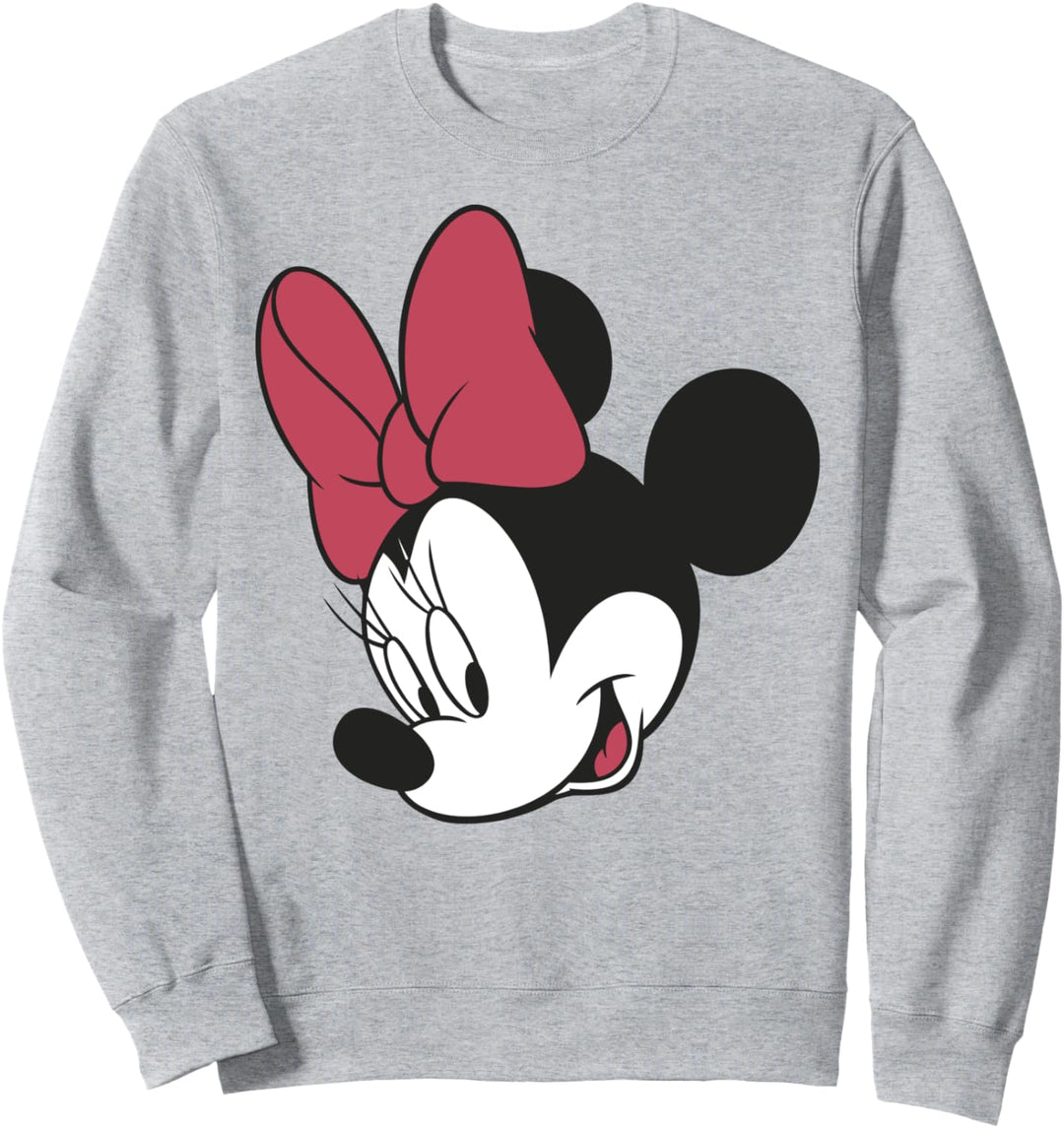 Disney Mickey And Friends Minnie Simple Big Face Sweatshirt