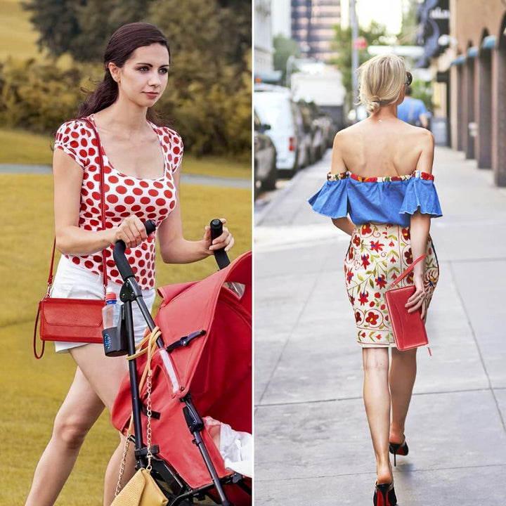 nuoku Geldbörse Damen mit RFID, Kleine Portemonnaie Damen mit Kreditkarten Etuis, Handytasche zum Um