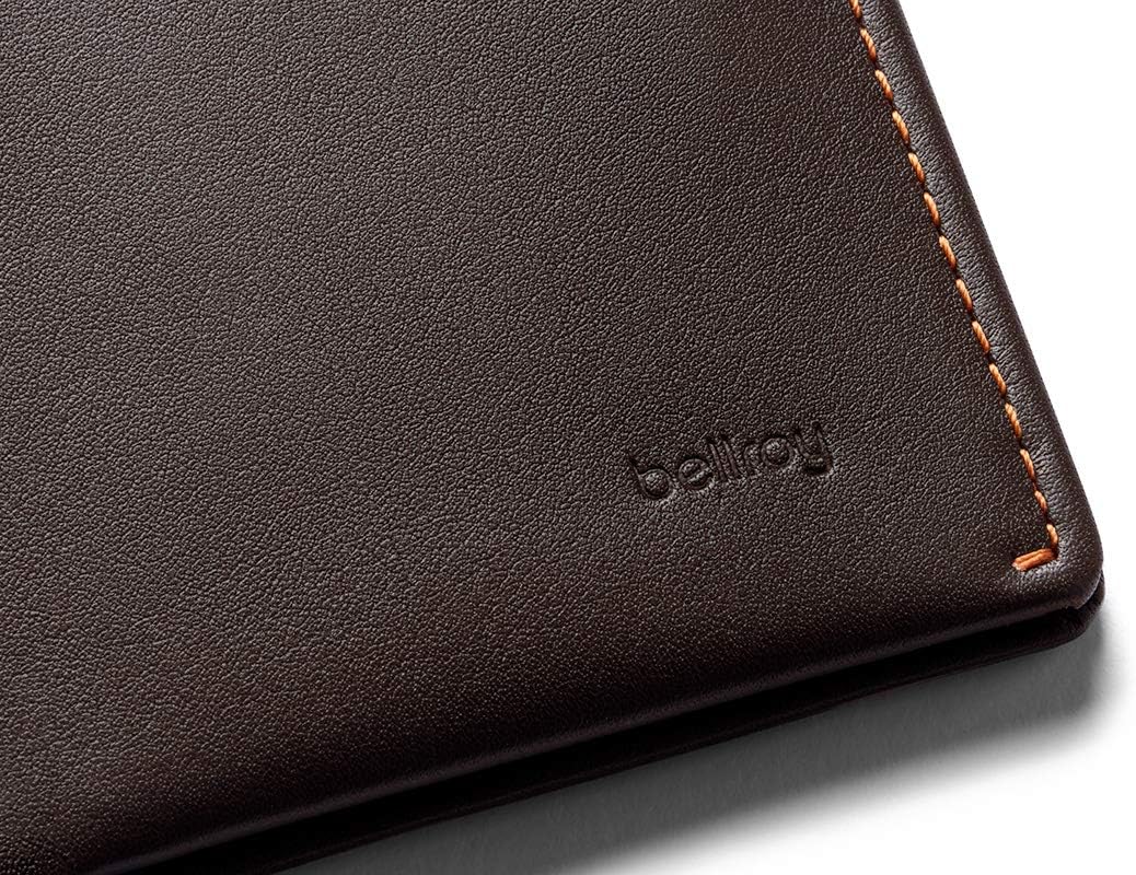 Bellroy Note Sleeve – dünne Lederbörse, mit RFID-Schutz (max. 11 Karten Plus Scheine) - Java Caramel