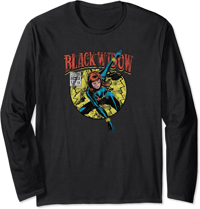 Marvel Black Widow Comic Langarmshirt