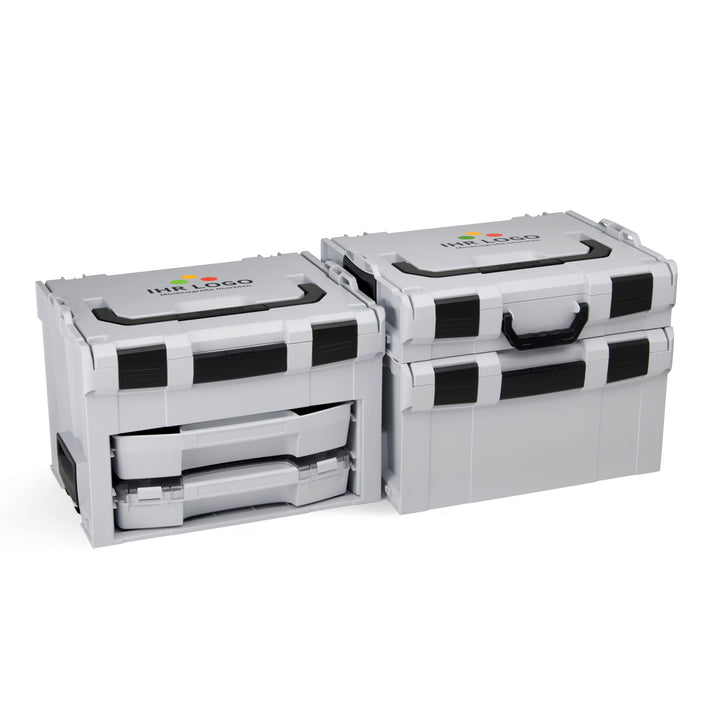 Bosch Sortimo L-BOXX Set Grau | Anpassbar mit Logo | L-BOXX 102, 238 & LS-BOXX 306 inkl. i-BOXX, LS-