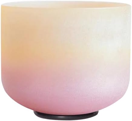 Hye-eun Sunset Kristall Klangschalen Set 432hz, 7-12 Zoll Quarz Crystal Singing Bowl Meditationsset