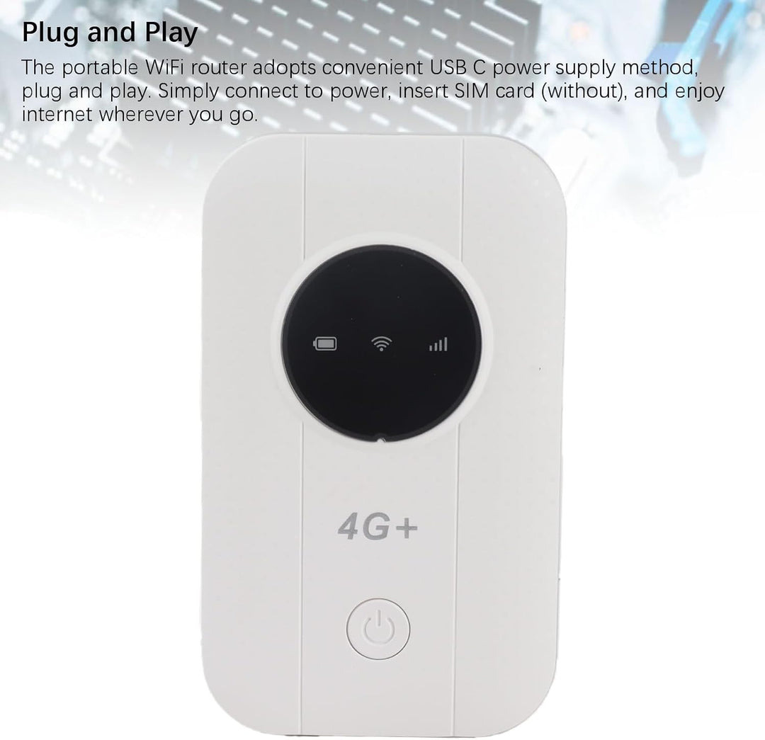 4G 5G WiFi Mobile Hotspot, Tragbarer WiFi -Router mit SIM -Karten -Slot für Reisebuscamping -RV, Unt
